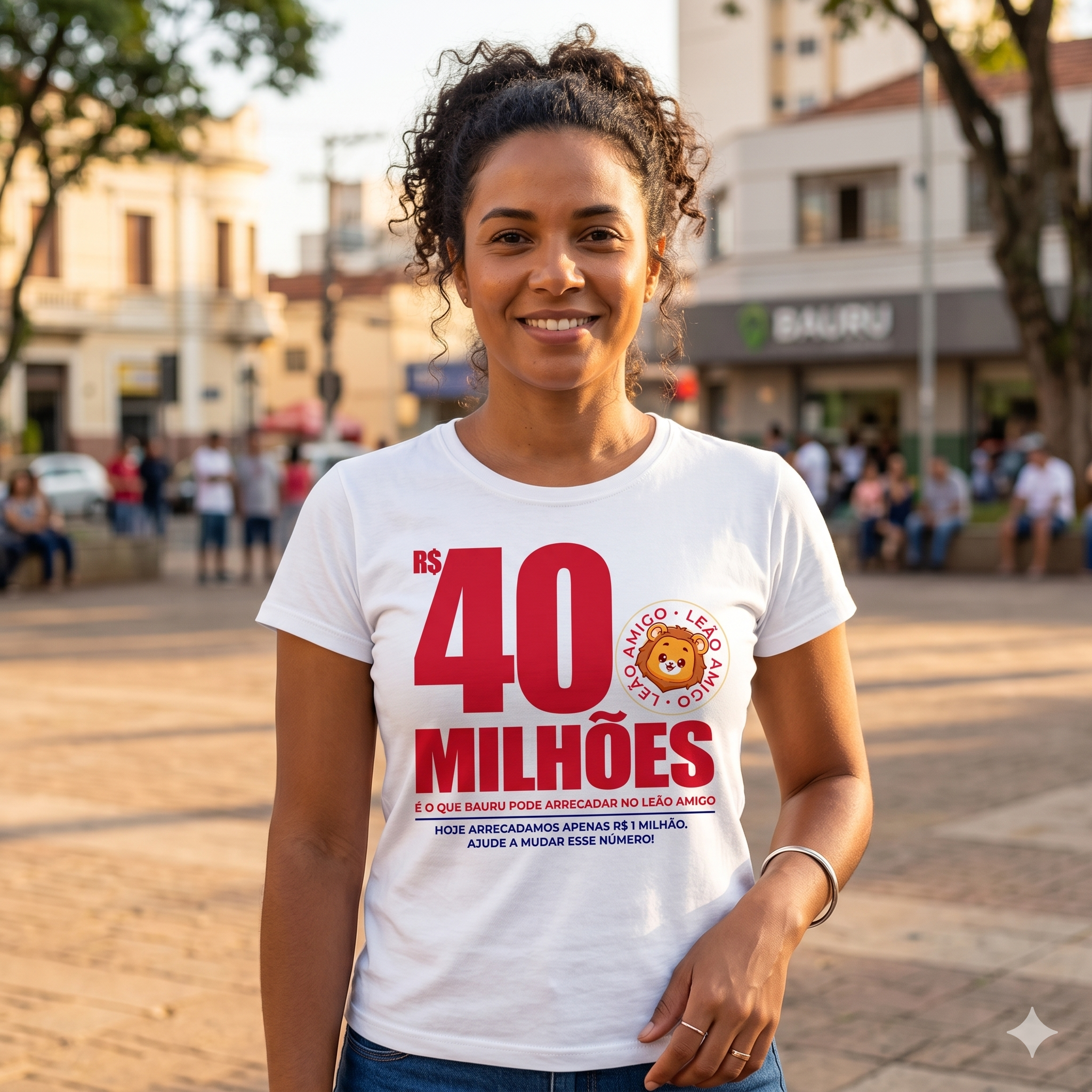 Caminhada Le&atilde;o Amigo - Imagem gerada por IA