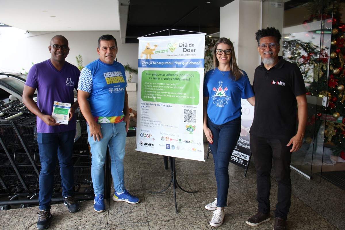 Dia de Doar 2025 mobiliza Bauru no dia 02/12 com pontos de coleta, pit stops, Pix solidário e doação de Nota Fiscal Paulista